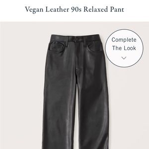 Abercrombie Vegan Leather 90s Relaxed Pant